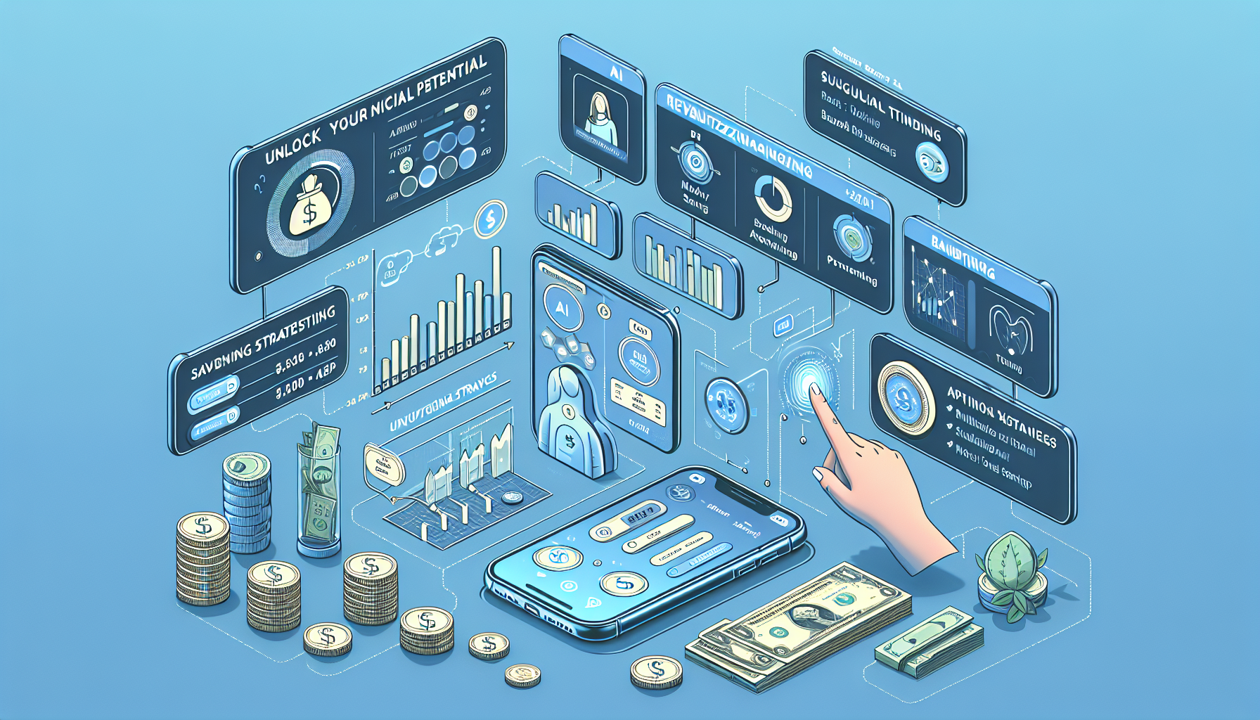 AI-generated image to illustrate the content of Dollar Sense Future.