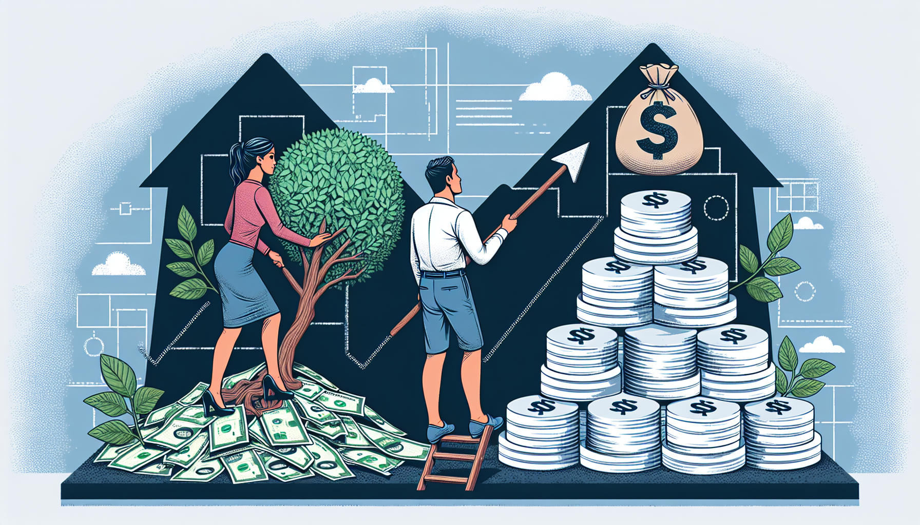 AI-generated image to illustrate the content of Dollar Sense Future.